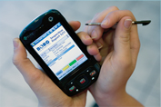 PDA loaded with field inspection software